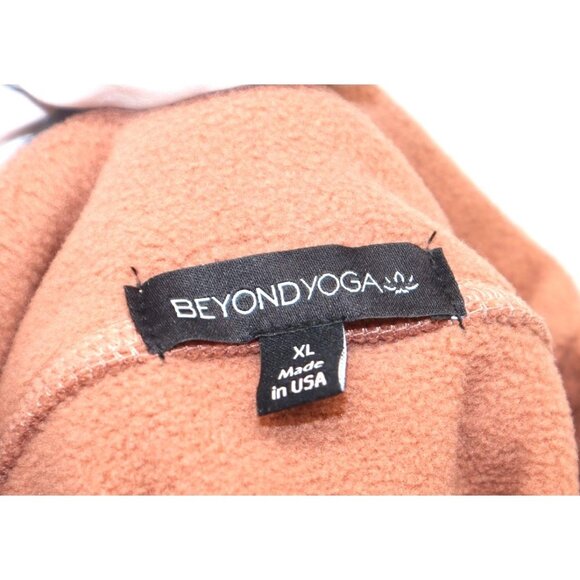 Beyond Yoga XL Womens Rust Fleece Turtleneck Pullover Oversized Sleeves USA Made - Picture 2 of 9